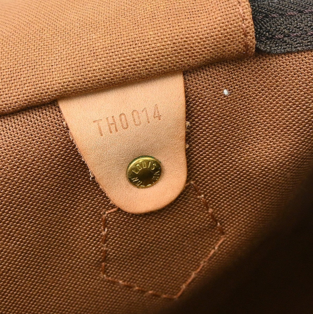 Louis Vuitton Speedy Handbag Monogram Canvas Brown Canvas Handbag ( )