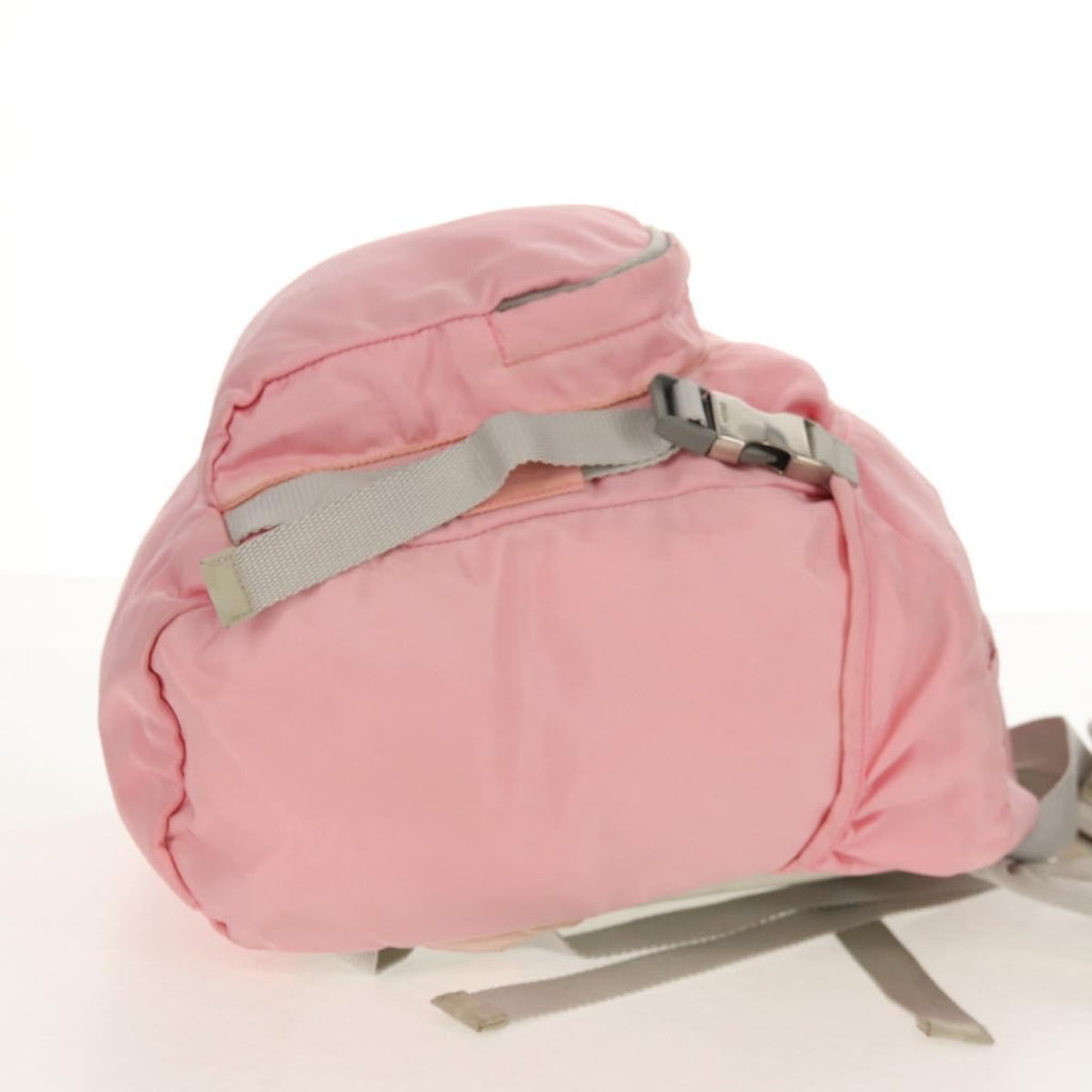 Prada Double Buckle Backpack Tessuto Pink Nylon Backpack Bag (Authentic  )