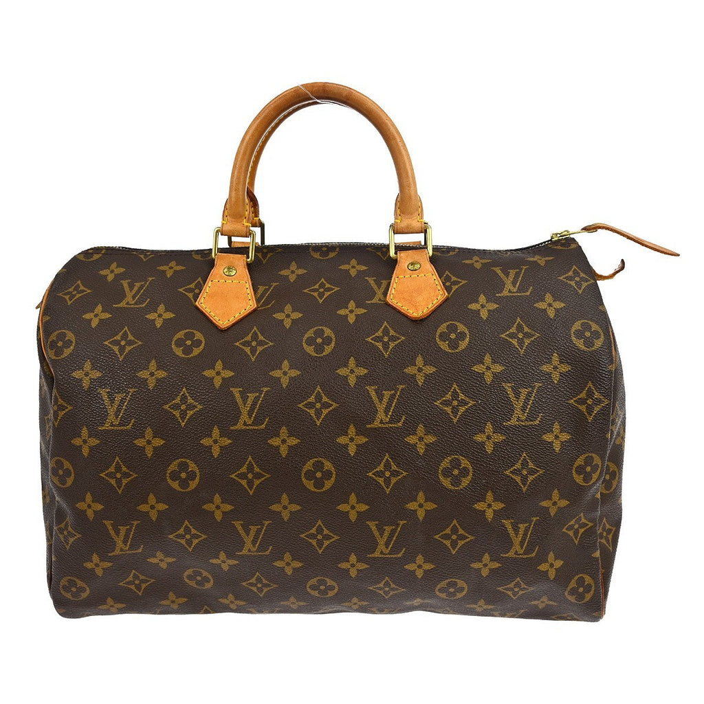 Louis Vuitton Speedy Handbag Monogram Canvas Brown Canvas Handbag ( )
