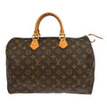 Louis Vuitton Speedy Handbag Monogram Canvas Brown Canvas Handbag ( )