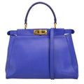 Fendi Peekaboo Bag Soft Leather Blue Leather Handbag (Authentic  )