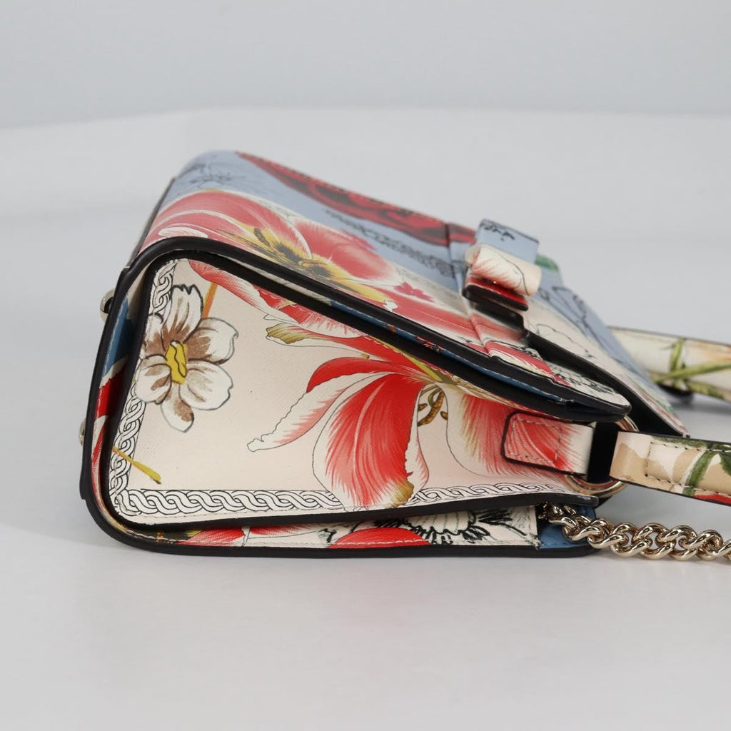 Salvatore Ferragamo Vala Handbag Leather Multicolour Leather Handbag (Authentic  )