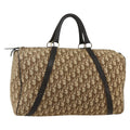 Christian Dior Vintage Trotter Boston Bag Diorissimo Canvas Beige Canvas Handbag ( )
