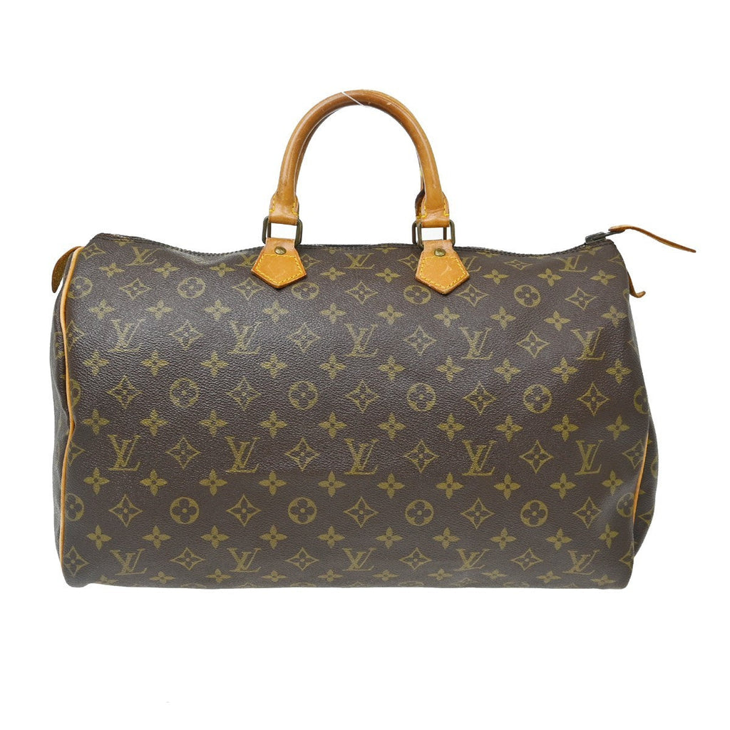 Louis Vuitton Speedy Handbag Monogram Canvas Brown Canvas Handbag ( )