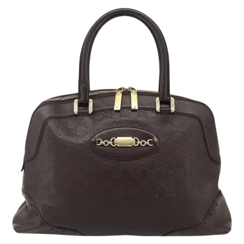 Gucci Guccissima Shoulder Bag Brown Canvas Handbag ( )