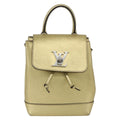 Louis Vuitton Lockme Backpack Leather Gold Leather Backpack Bag (Authentic  )