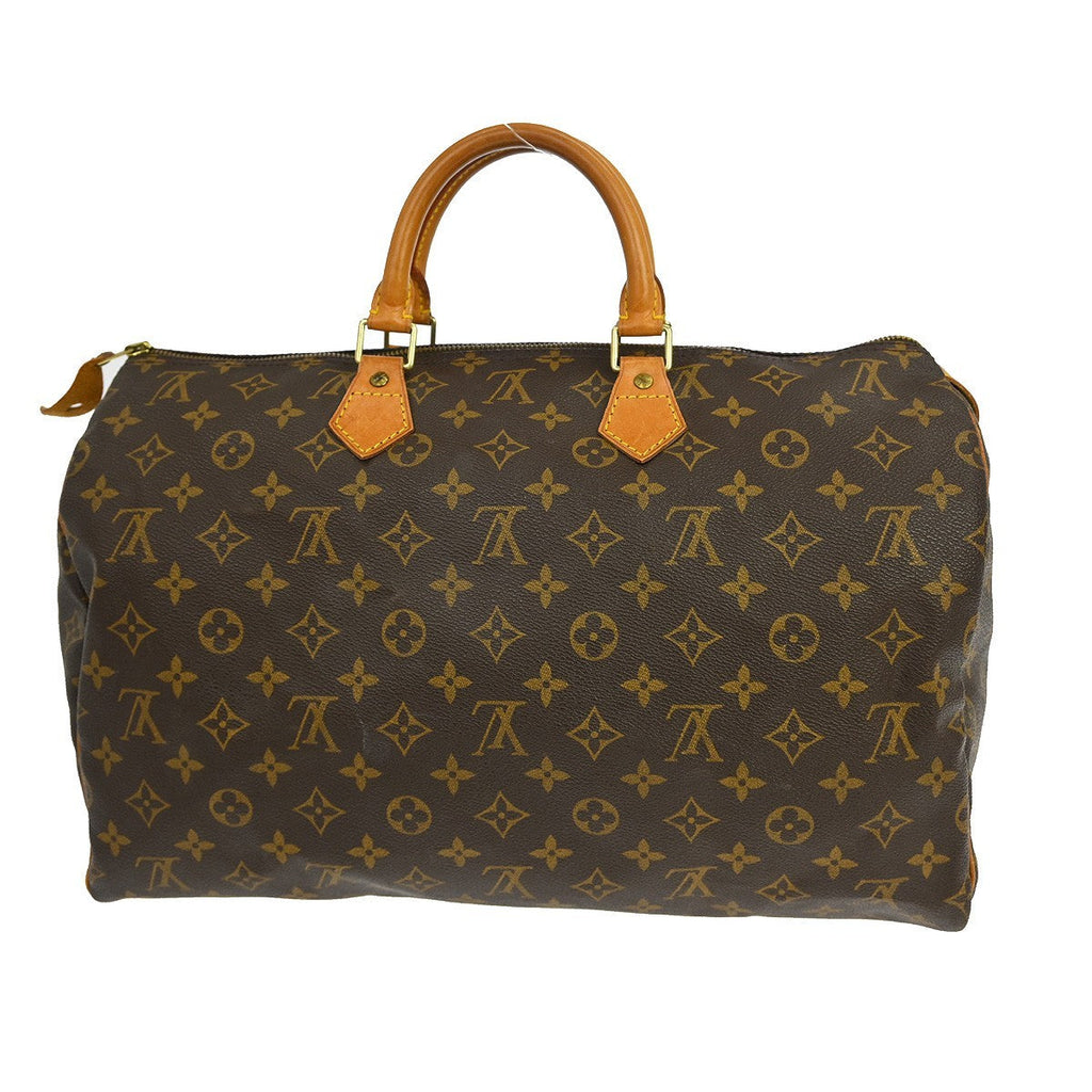 Louis Vuitton Speedy Handbag Monogram Canvas Brown Canvas Handbag ( )