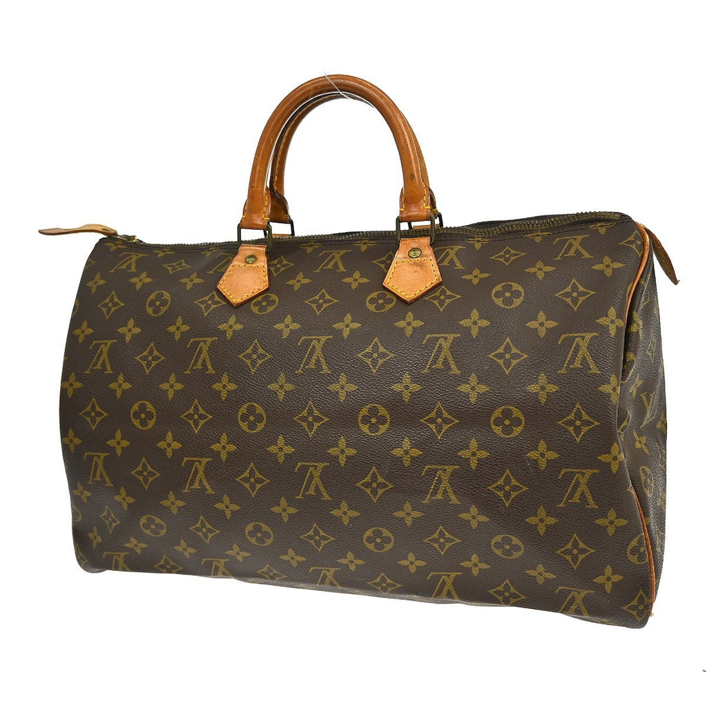Louis Vuitton Speedy Handbag Monogram Canvas Brown Canvas Handbag ( )
