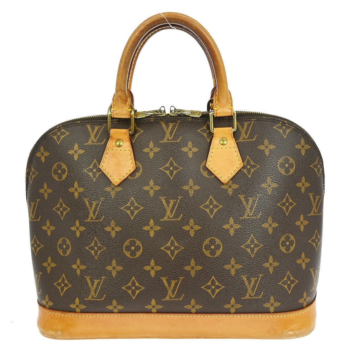 Louis Vuitton Alma Handbag Monogram Canvas Brown Canvas Handbag ( )