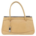 Gucci Vintage Handbag Leather Beige Leather Handbag (Authentic  )