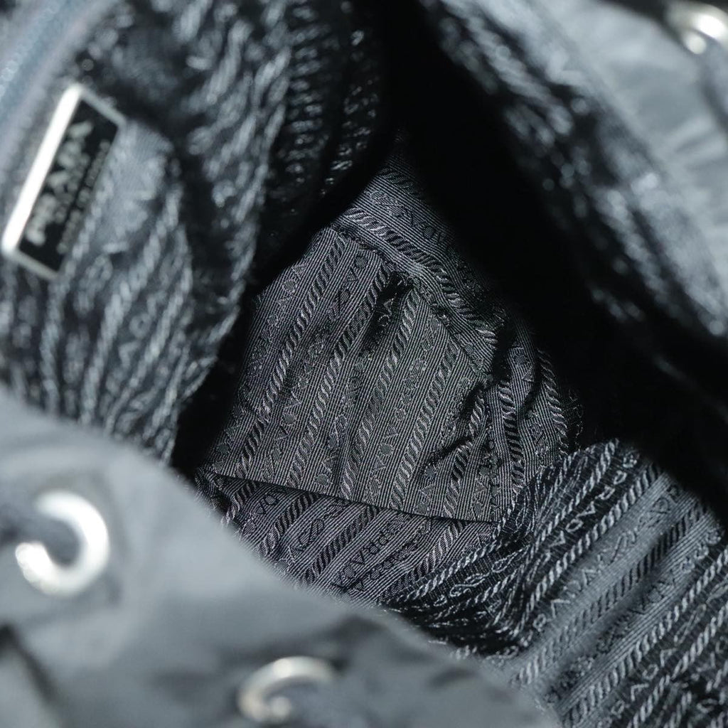 Prada Double Front Pocket Backpack Tessuto Black Nylon Backpack Bag (Authentic  )