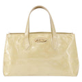 Louis Vuitton Wilshire Handbag Monogram Vernis Beige Patent_Leather Handbag (Authentic  )