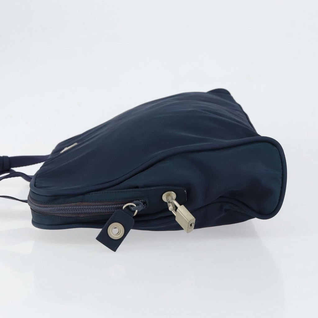 Prada Zip Around Tote Tessuto Navy Nylon Handbag (Authentic  )