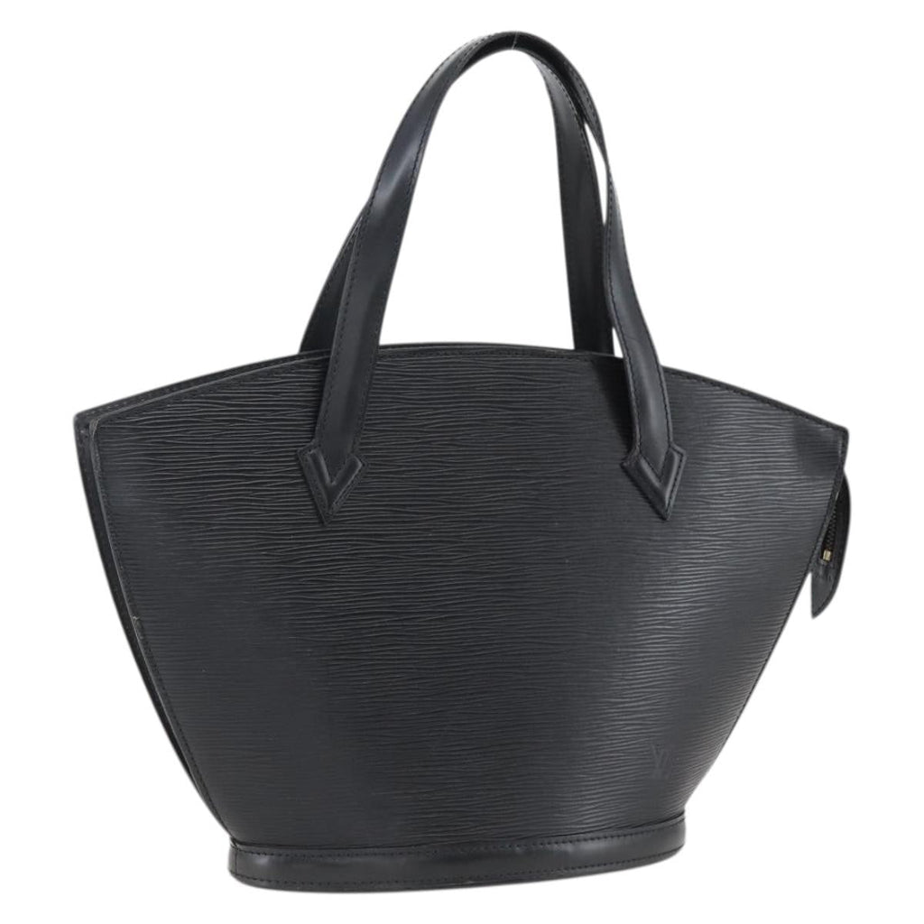 Louis Vuitton Saint Jacques Handbag Epi Leather Black Leather Handbag (Authentic  )