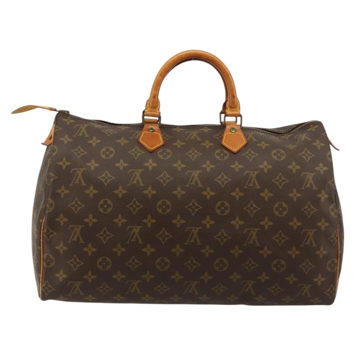 Louis Vuitton Speedy Handbag Monogram Canvas Brown Canvas Handbag ( )