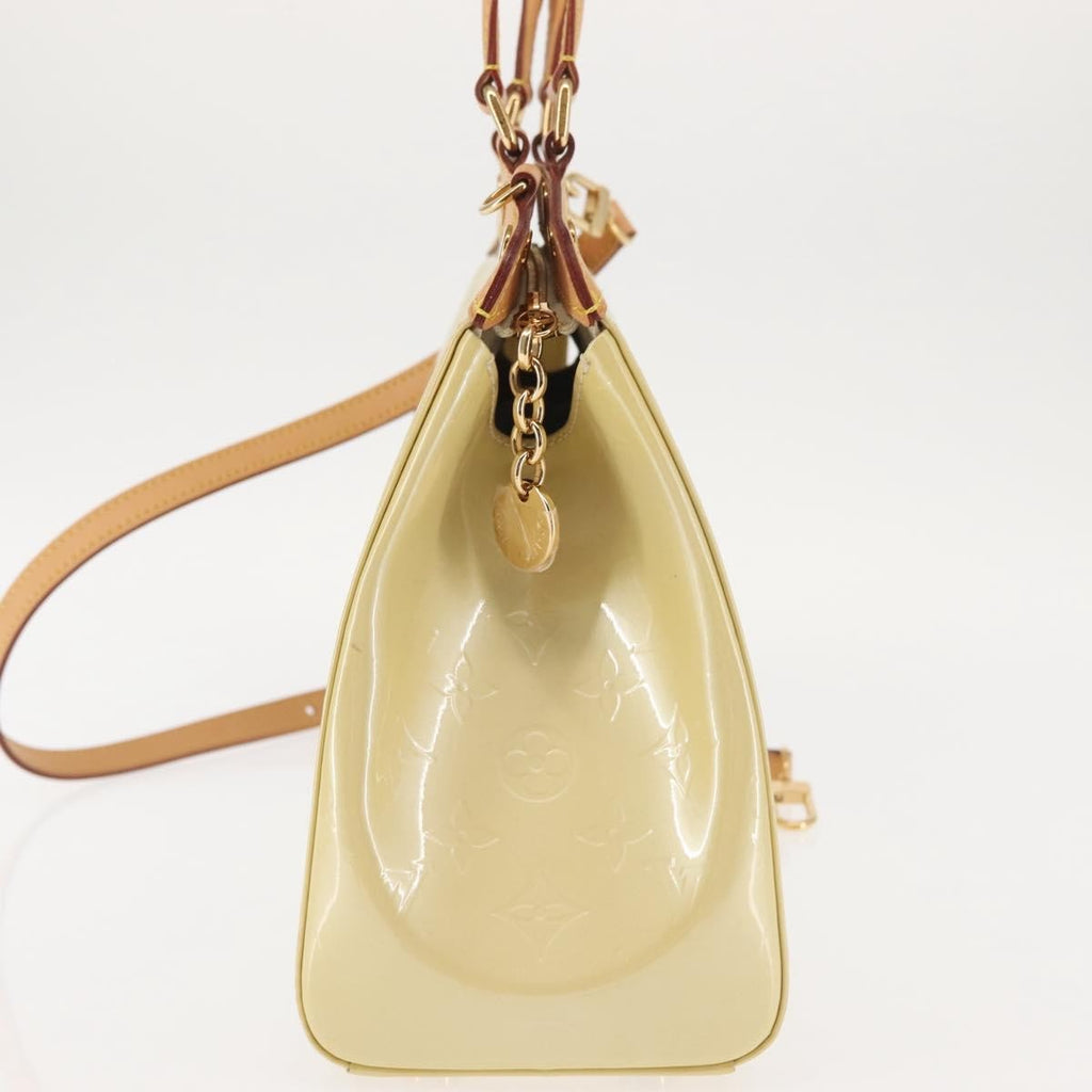 Louis Vuitton Brea Handbag Monogram Vernis Beige Patent_Leather Bag (Authentic  )