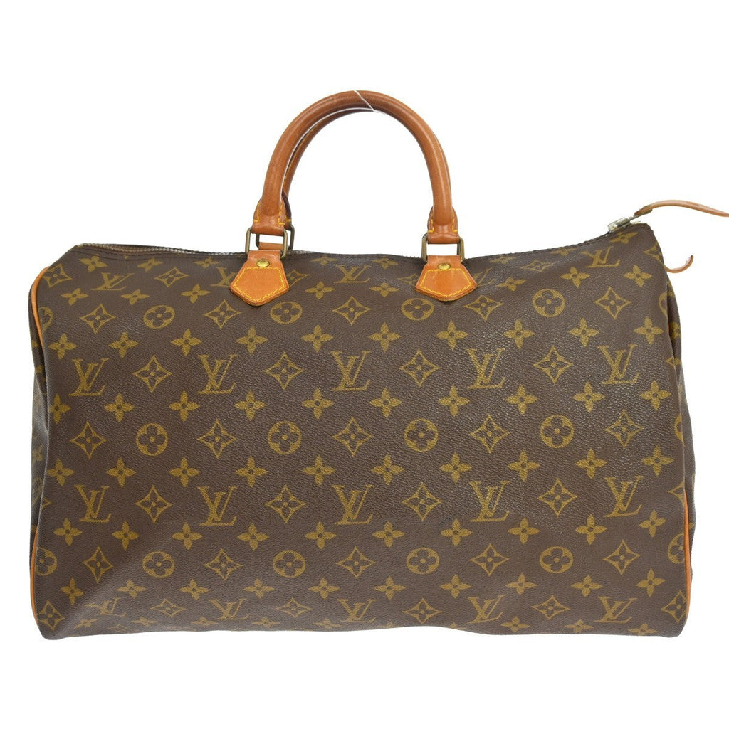 Louis Vuitton Speedy Handbag Monogram Canvas Brown Canvas Handbag ( )