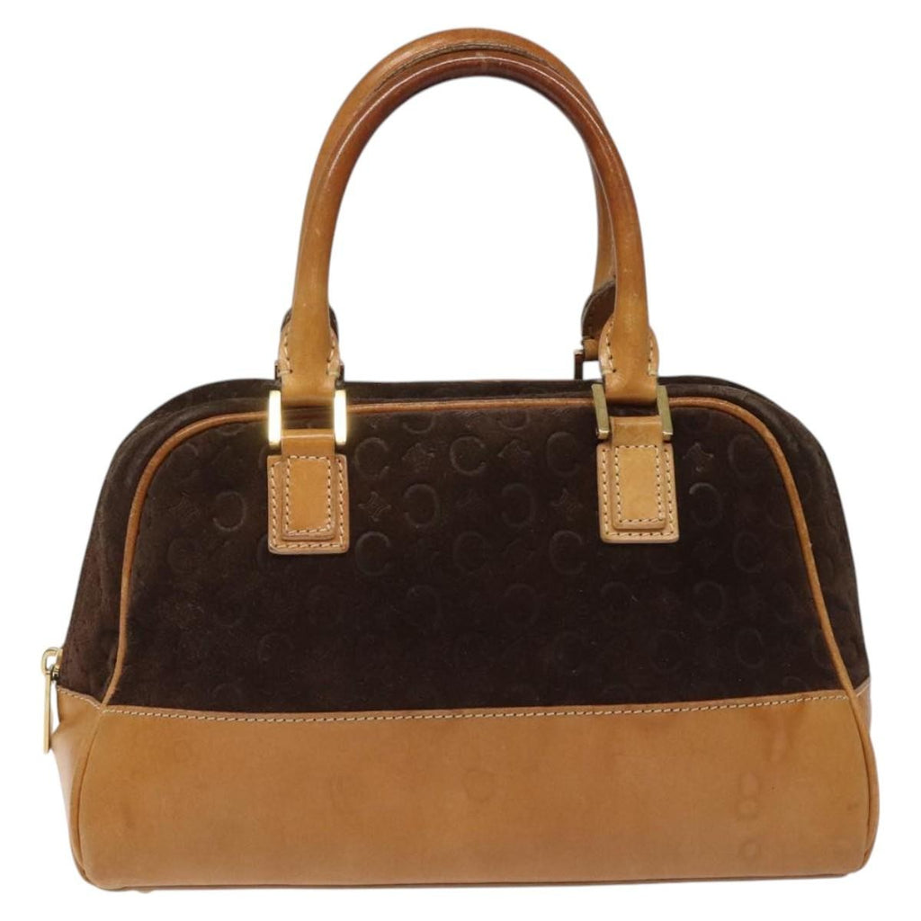 Celine C Macadam Handbag Suede And Leather Brown Suede Handbag (Authentic  )
