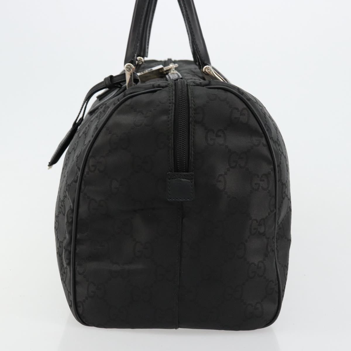 Gucci Duffle Bag Jumbo Gg Embossed Leather Black Pvc Handbag ( )