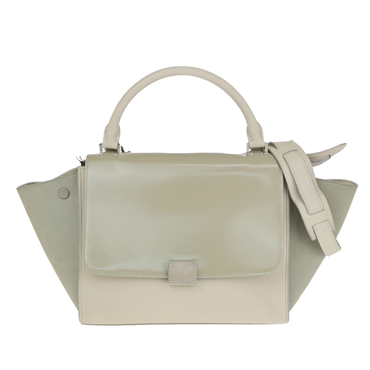 Celine Trapeze Bag Leather Beige Leather Handbag (Authentic  )