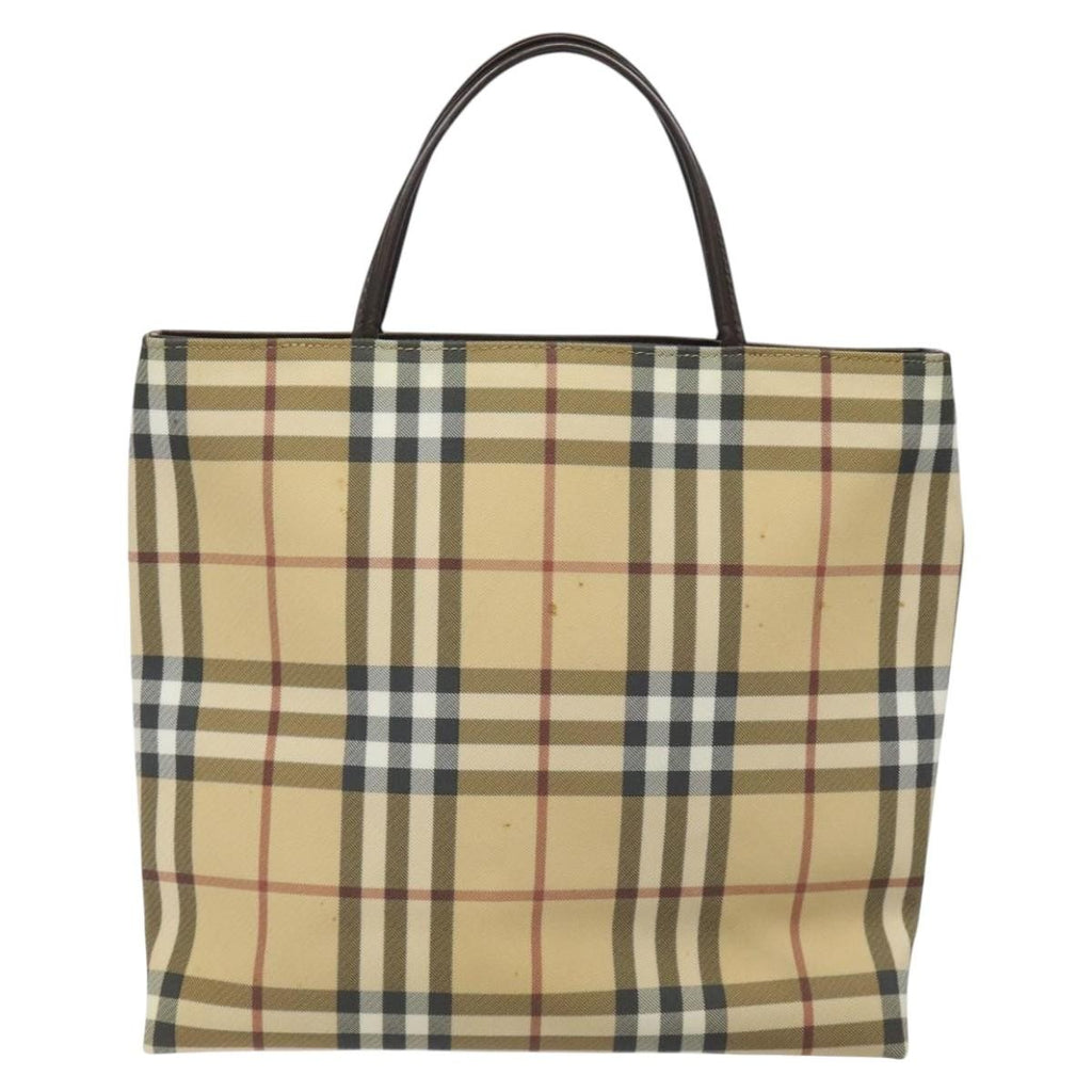 Burberry Nova Check Handbag Nova Check Canvas Beige Canvas Handbag (Authentic  )