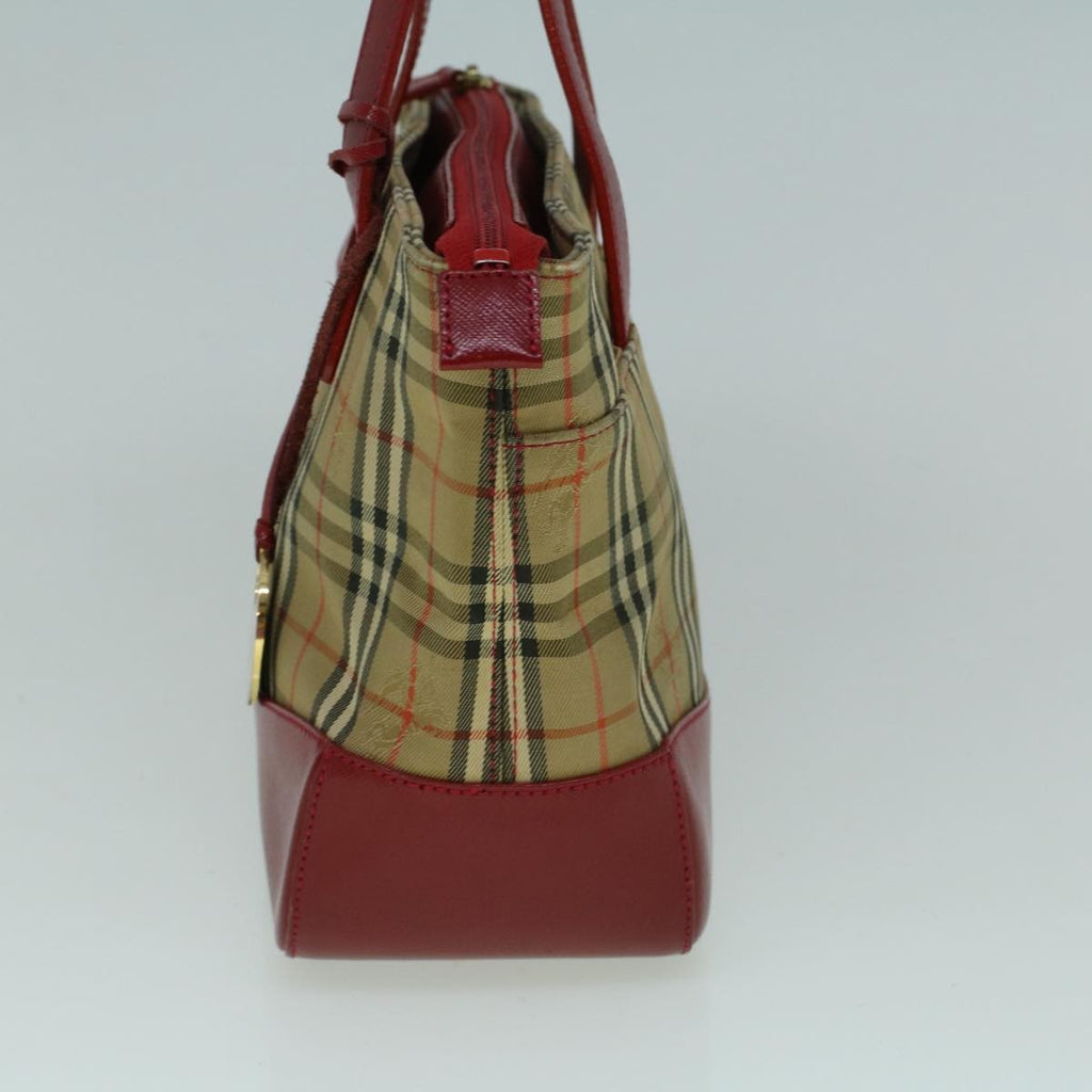 Burberry Nova Check Handbag Nova Check Canvas Beige Canvas Handbag (Authentic  )