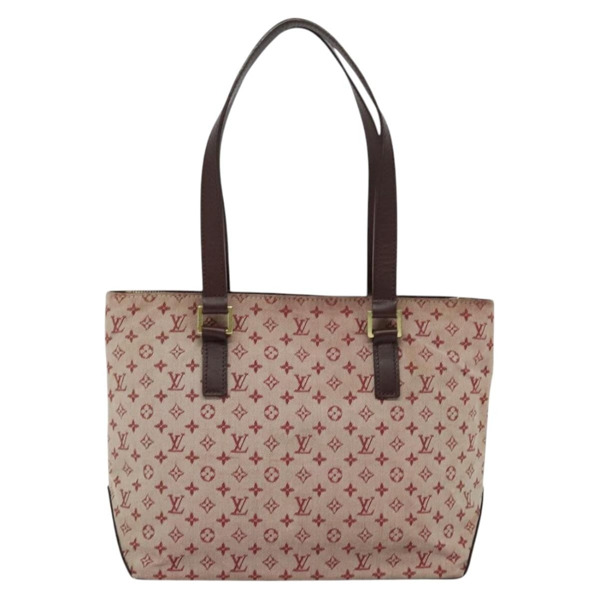 Louis Vuitton Cabas Piano Monogram Canvas Red Canvas Bag (Authentic  )