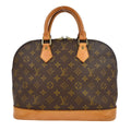 Louis Vuitton Alma Handbag Monogram Canvas Brown Canvas Handbag (Authentic  )