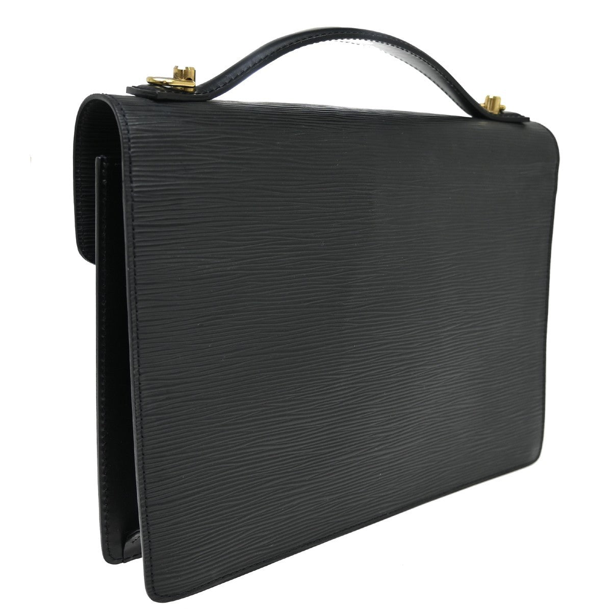 Louis Vuitton Monceau Handbag Epi Leather Black Leather Handbag ( )
