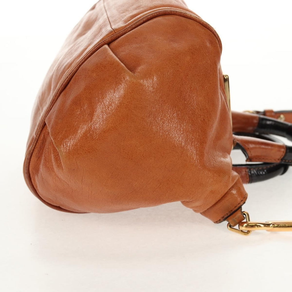 Chloe Ethel Top Handle Bag Leather Brown Leather Handbag (Authentic  )