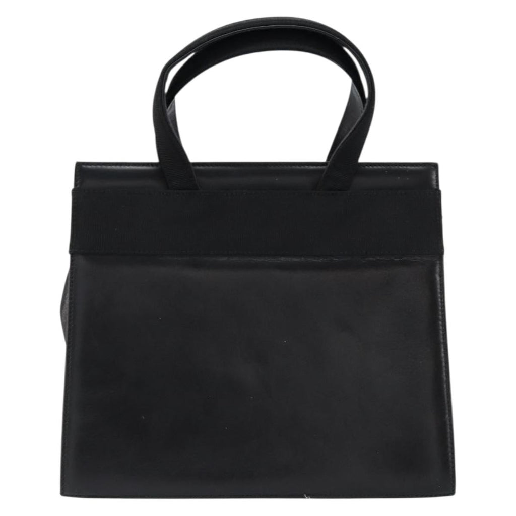 Salvatore Ferragamo Convertible Vara Bow Tote Leather Black Leather Handbag (Authentic  )