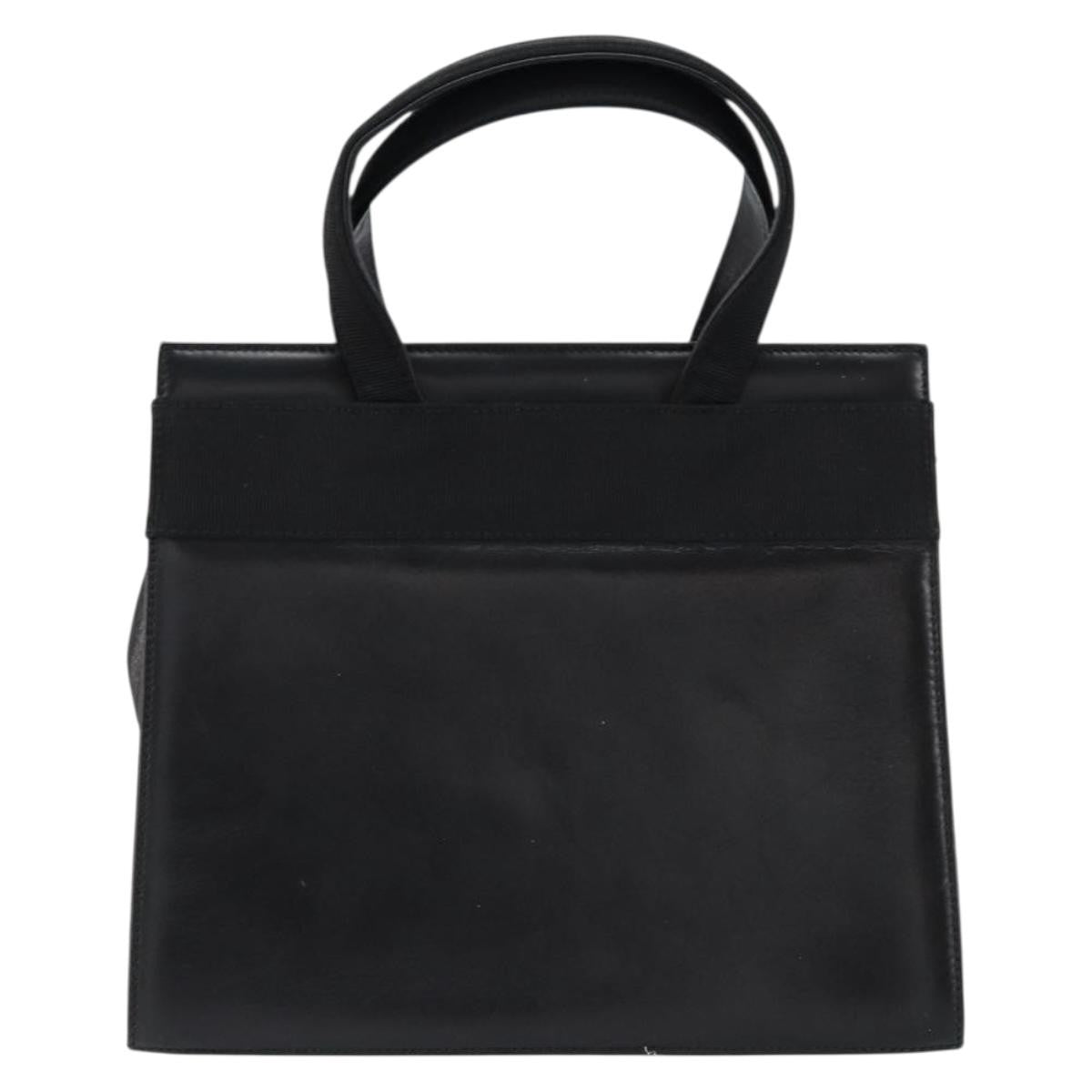 Salvatore Ferragamo Convertible Vara Bow Tote Leather Black Leather Handbag (Authentic  )