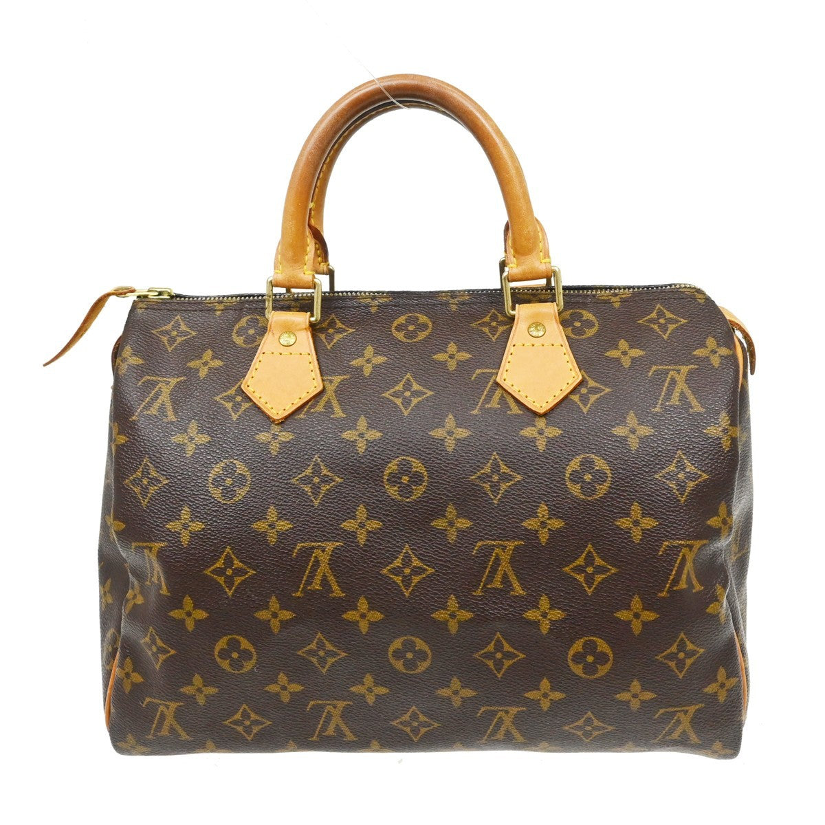 Louis Vuitton Speedy Handbag Monogram Canvas Brown Canvas Handbag ( )