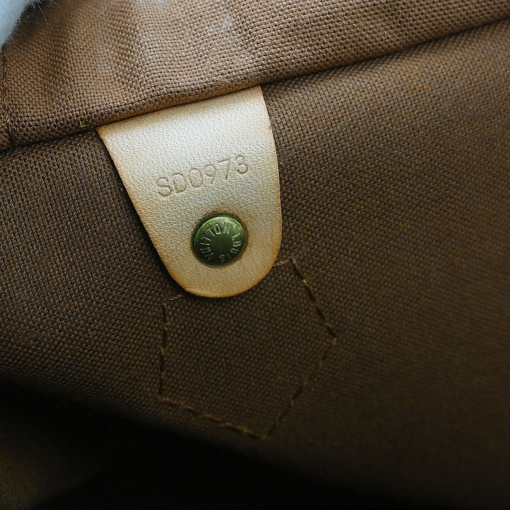 Louis Vuitton Speedy Handbag Monogram Canvas Brown Canvas Handbag ( )