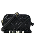 Fendi Camera Bag Zucca Embossed Leather Black Leather Handbag ( )