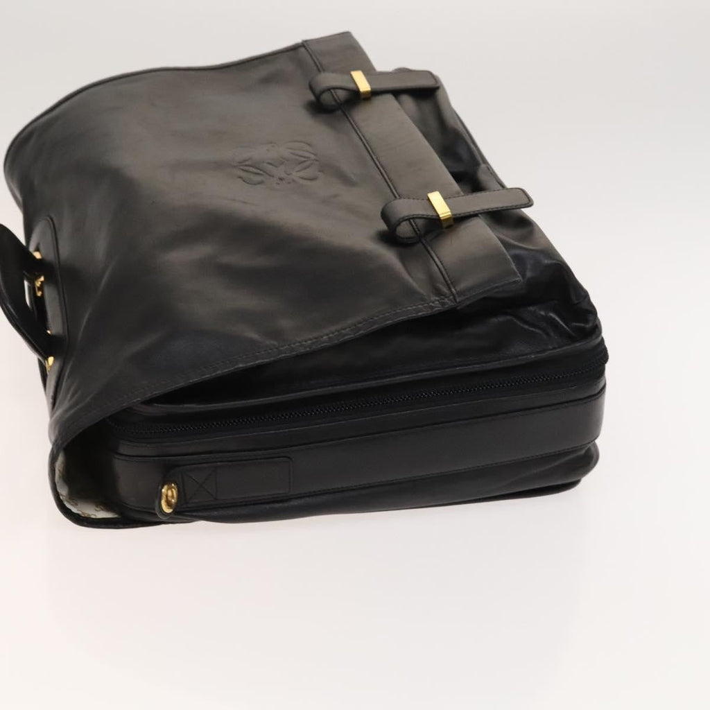 Loewe Anagram Business Leather Black Leather Briefcase Bag (Authentic  )