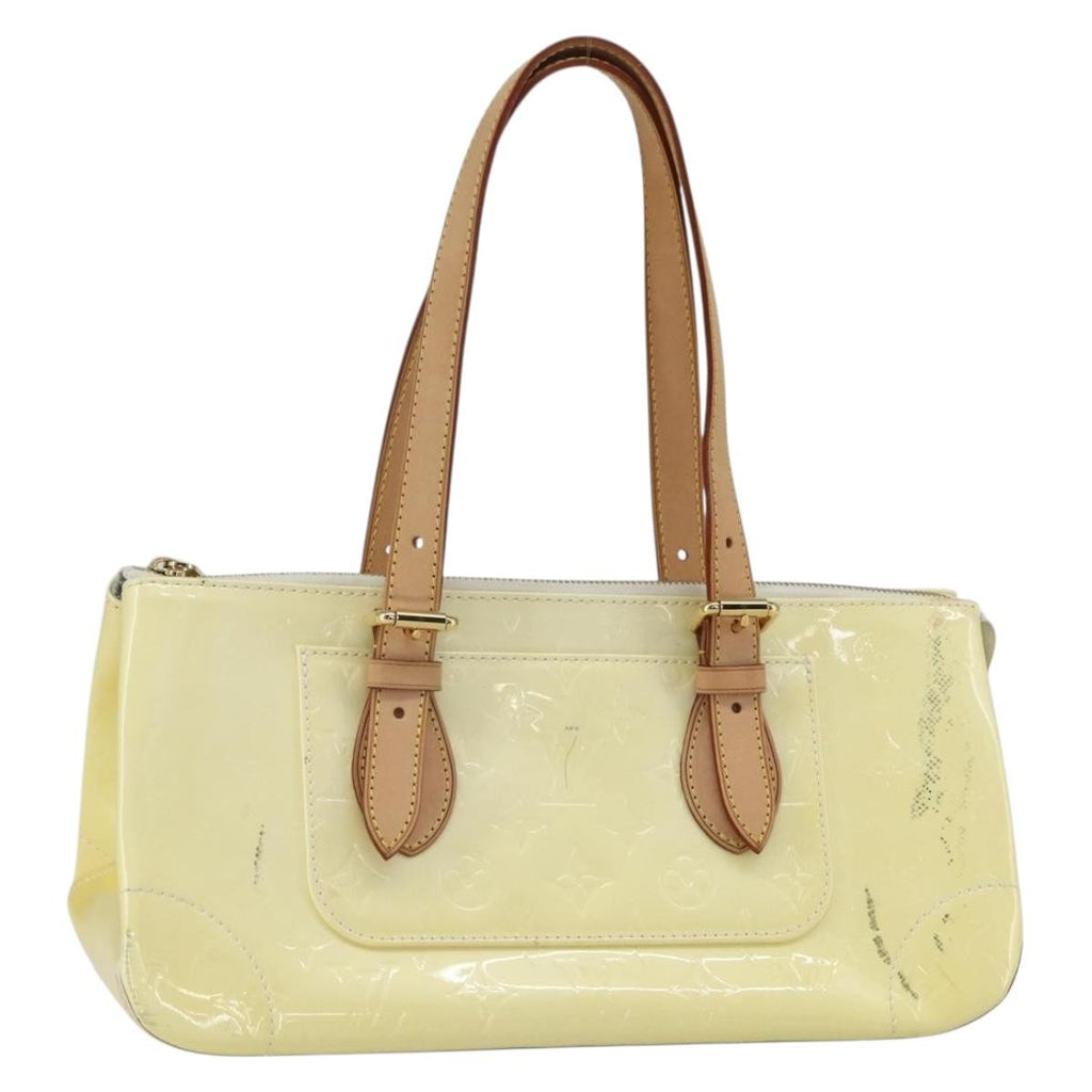 Louis Vuitton Rosewood Avenue Handbag Monogram Vernis Yellow Patent_Leather Handbag (Authentic  )