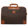 Celine Macadam Briefcase Canvas And Leather Brown Canvas Briefcase Bag (Authentic  )