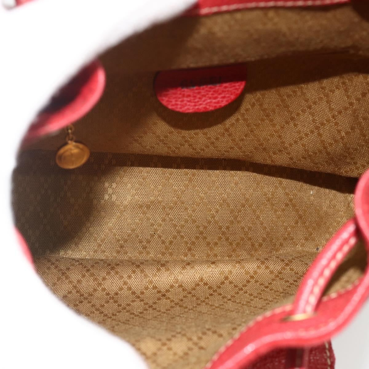 Gucci Gucci Bamboo Backpack Daim Red Suede Backpack Bag (Authentic  )