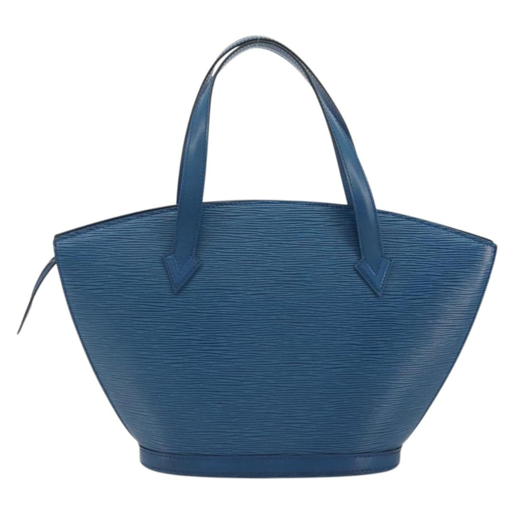 Louis Vuitton Saint Jacques Handbag Epi Leather Blue Leather Handbag (Authentic  )