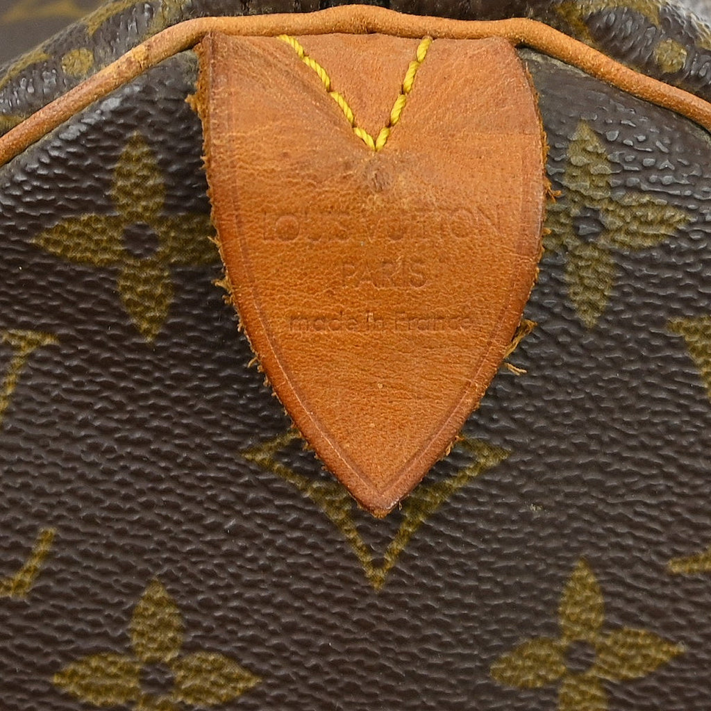 Louis Vuitton Speedy Handbag Monogram Canvas Brown Canvas Handbag ( )