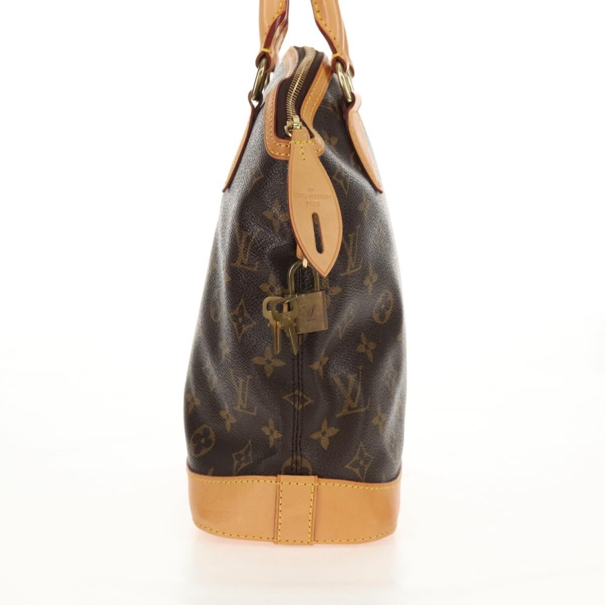 Louis Vuitton Lockit Handbag Monogram Canvas Brown Canvas Handbag (Authentic  )