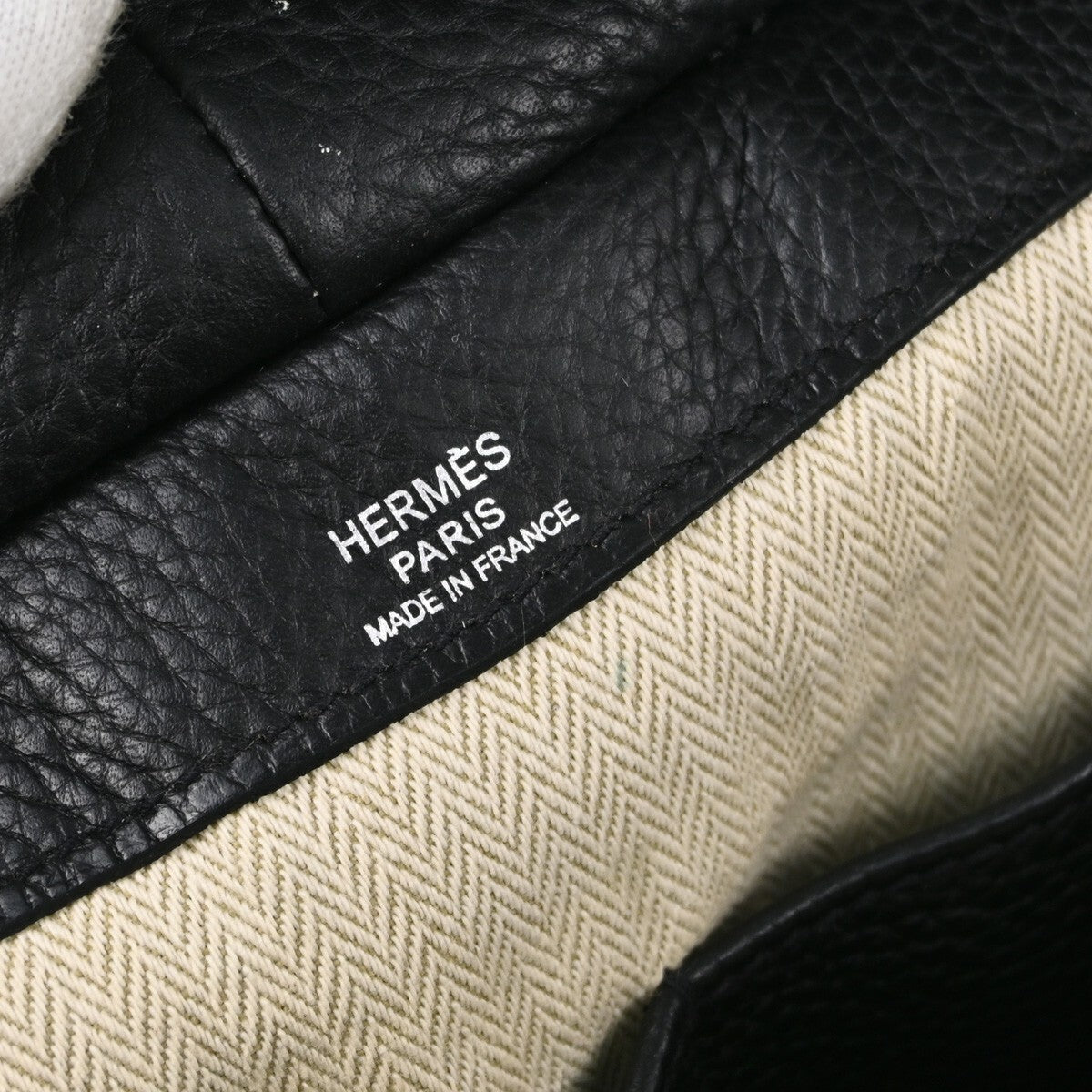 Hermes Pursangle Bag Leather Black Leather Handbag (Authentic  )
