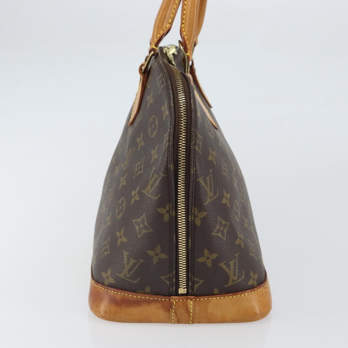 Louis Vuitton Alma Handbag Monogram Canvas Brown Canvas Handbag (Authentic  )