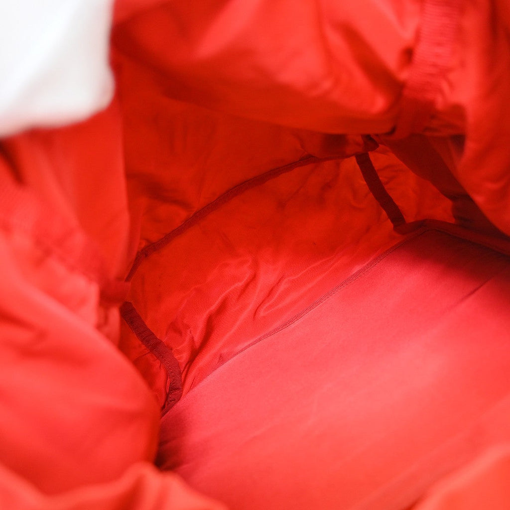 Prada Double Buckle Backpack Tessuto Red Nylon Backpack Bag ( )