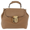 Chloe Elsie Convertible Satchel Leather Brown Leather Handbag (Authentic  )