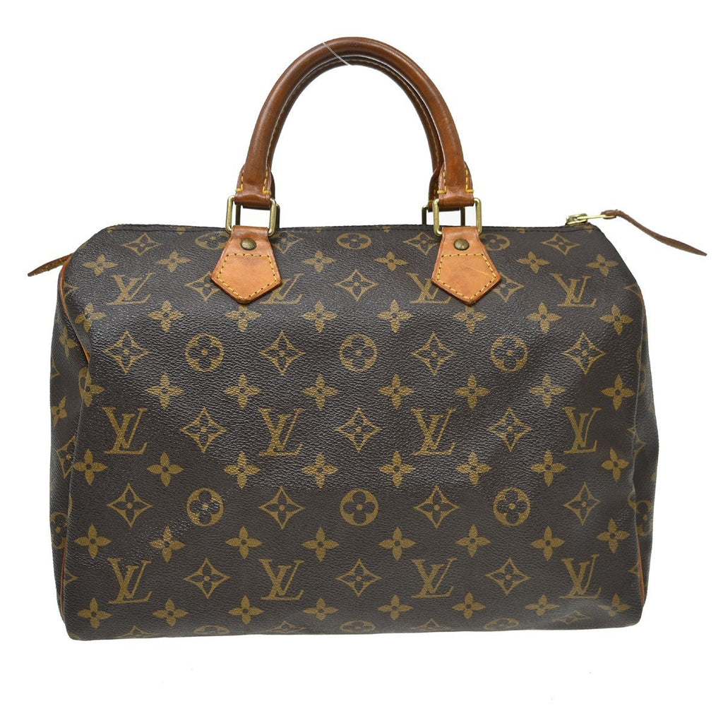 Louis Vuitton Speedy Handbag Monogram Canvas Brown Canvas Handbag ( )