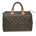 Louis Vuitton Speedy Handbag Monogram Canvas Brown Canvas Handbag ( )
