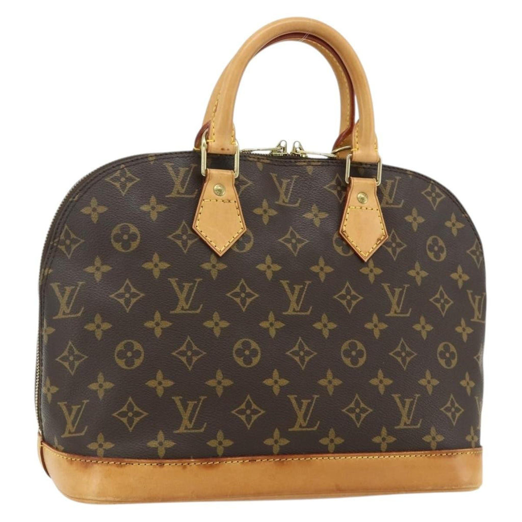 Louis Vuitton Alma Handbag Monogram Canvas Brown Canvas Handbag (Authentic  )