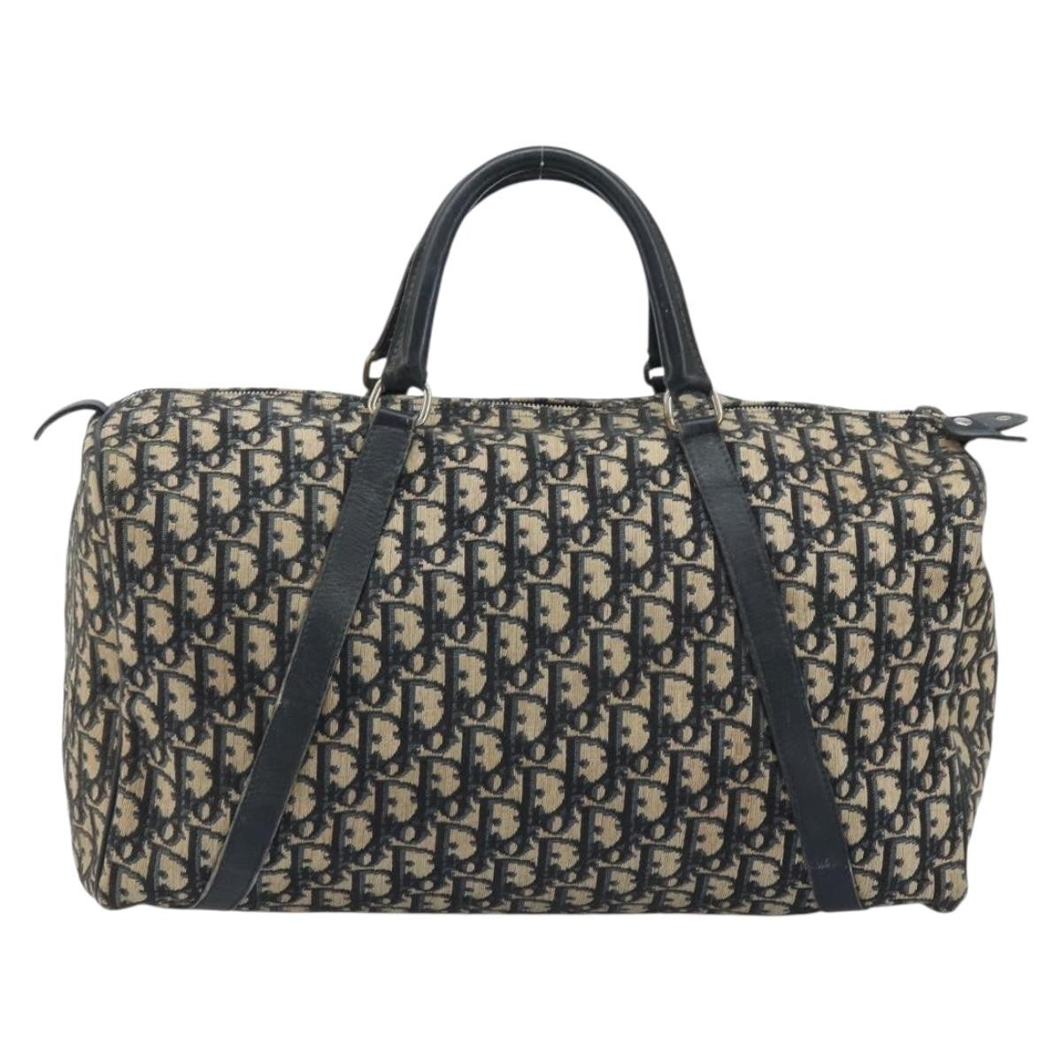 Christian Dior Vintage Trotter Handbag Canvas Navy Canvas Handbag ( )